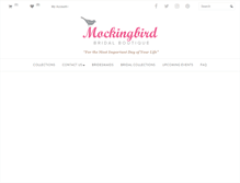 Tablet Screenshot of mockingbirdbridal.com
